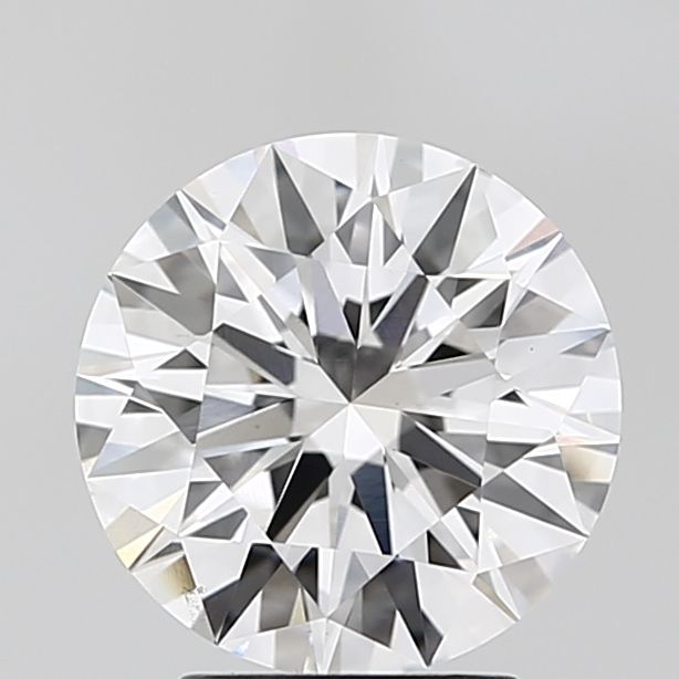 Lab-Grown Round Diamond - 2.5 Carats, D Color, VS2 Clarity - Certified by IGI - Report Number: LG694526343