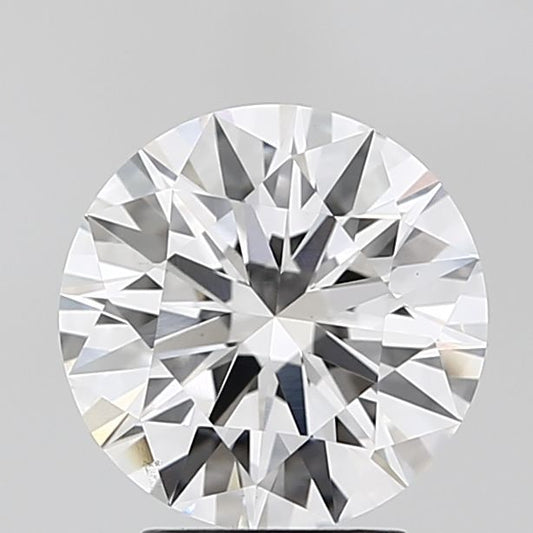 Lab-Grown Round Diamond - 2.5 Carats, D Color, VS2 Clarity - Certified by IGI - Report Number: LG694526343