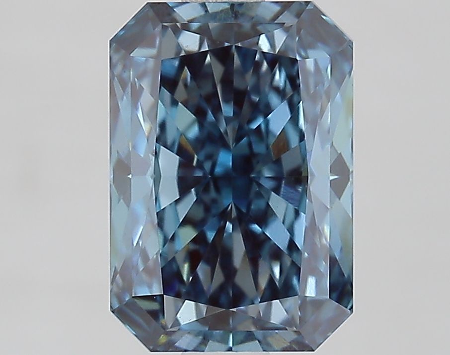 Lab-Grown Radiant Diamond - 2.07 Carats, Fancy Vivid Blue Color, VVS2 Clarity - Certified by IGI - Report Number: LG686501536