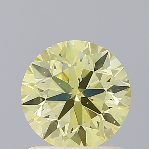Lab-Grown Round Diamond - 1.0 Carats, Fancy Yellow Color, SI1 Clarity - Certified by IGI - Report Number: LG598331297