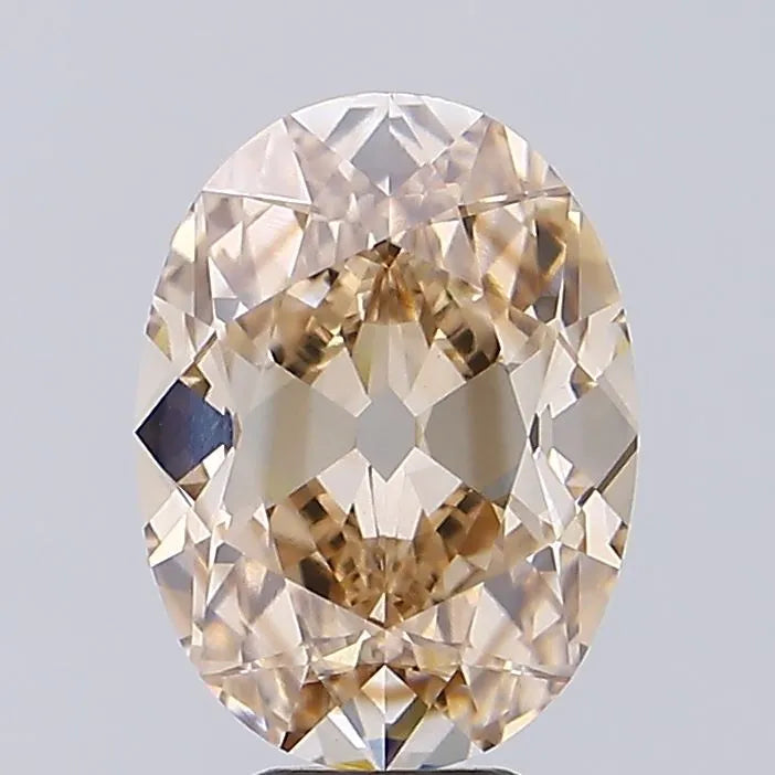 5.02ct Oval Lab Grown Diamond (Colour Fancy Light Brown, Clarity VS2, IGI Certified)