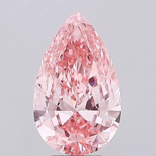 5.02ct Pear Lab Grown Diamond (Colour Fancy Vivid Pink, Clarity VVS2, IGI Certified)