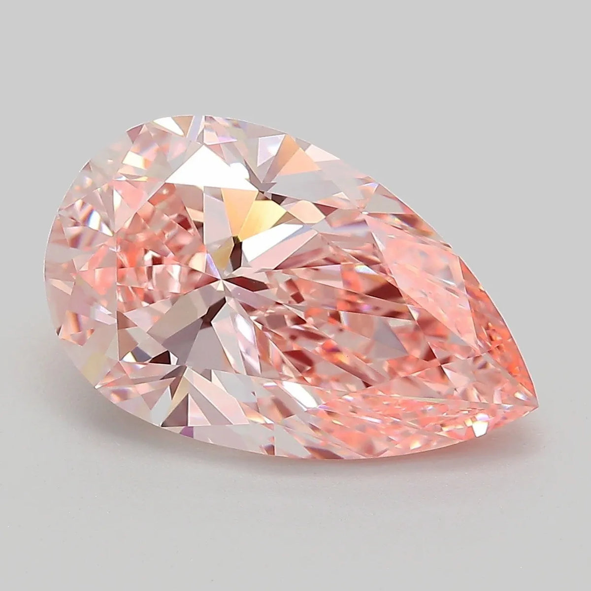 5.02ct Pear Lab Grown Diamond (Colour Fancy Vivid Pink, Clarity VVS2, IGI Certified)