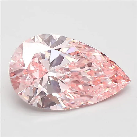 5.02ct Pear Lab Grown Diamond (Colour Fancy Vivid Pink, Clarity VVS2, IGI Certified)