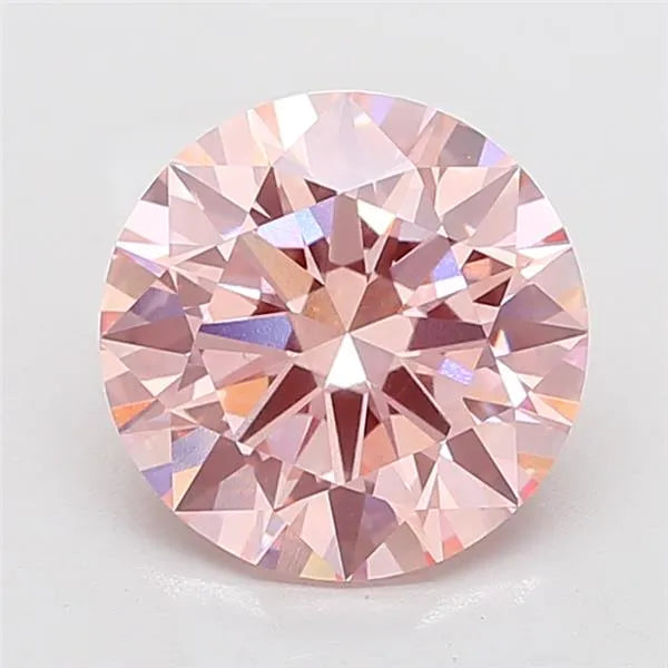 5.02ct Round Lab Grown Diamond (Colour Fancy Intense Pink, Clarity VVS2, Cut ID, IGI Certified)