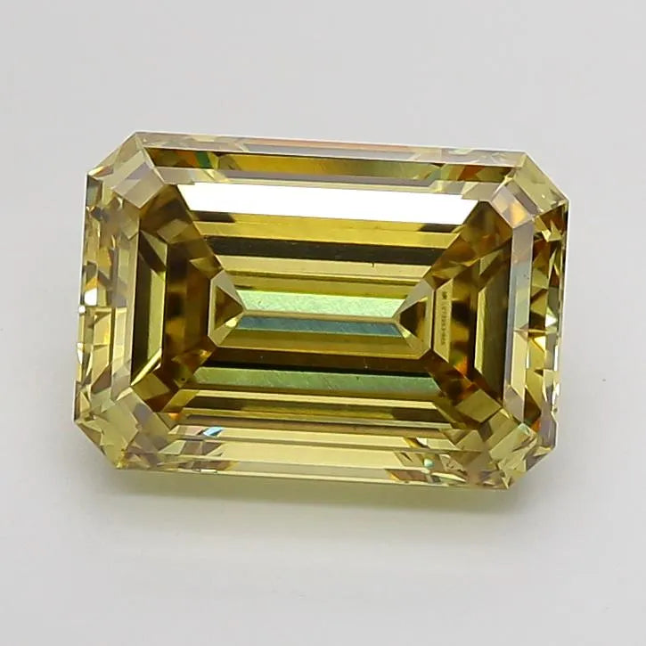 5.04ct Emerald Lab Grown Diamond (Colour Fancy Intense Gray Yellow, Clarity VS2, IGI Certified)
