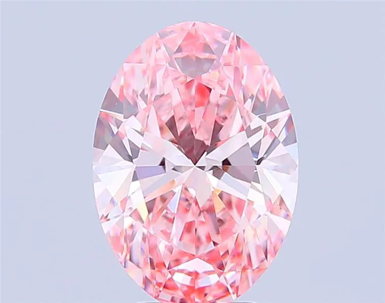 5.04ct Oval Lab Grown Diamond (Colour Fancy Intense Pink, Clarity VVS2, IGI Certified)