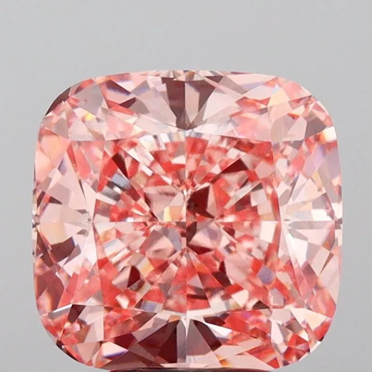5.05ct Cushion brilliant Lab Grown Diamond (Colour Fancy Vivid Pink, Clarity VS1, IGI Certified)
