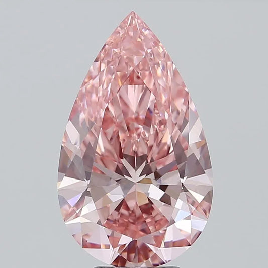 5.05ct Pear Lab Grown Diamond (Colour Fancy Vivid Pink, Clarity VVS2, IGI Certified)
