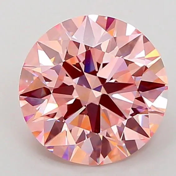 5.06ct Round Lab Grown Diamond (Colour Fancy Intense Pink, Clarity VVS2, Cut ID, IGI Certified)