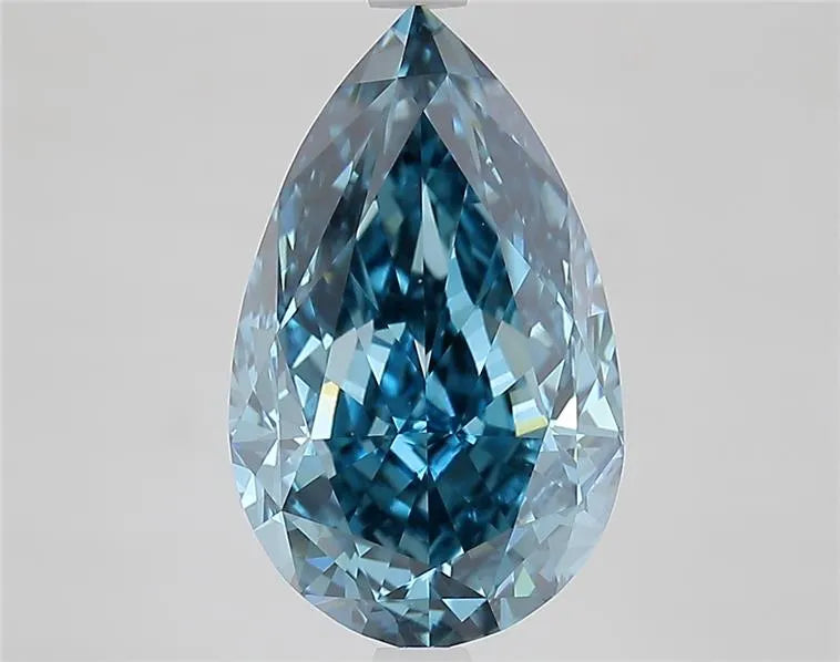 5.09ct Pear Lab Grown Diamond (Colour Fancy Vivid Blue, Clarity VVS2, IGI Certified)