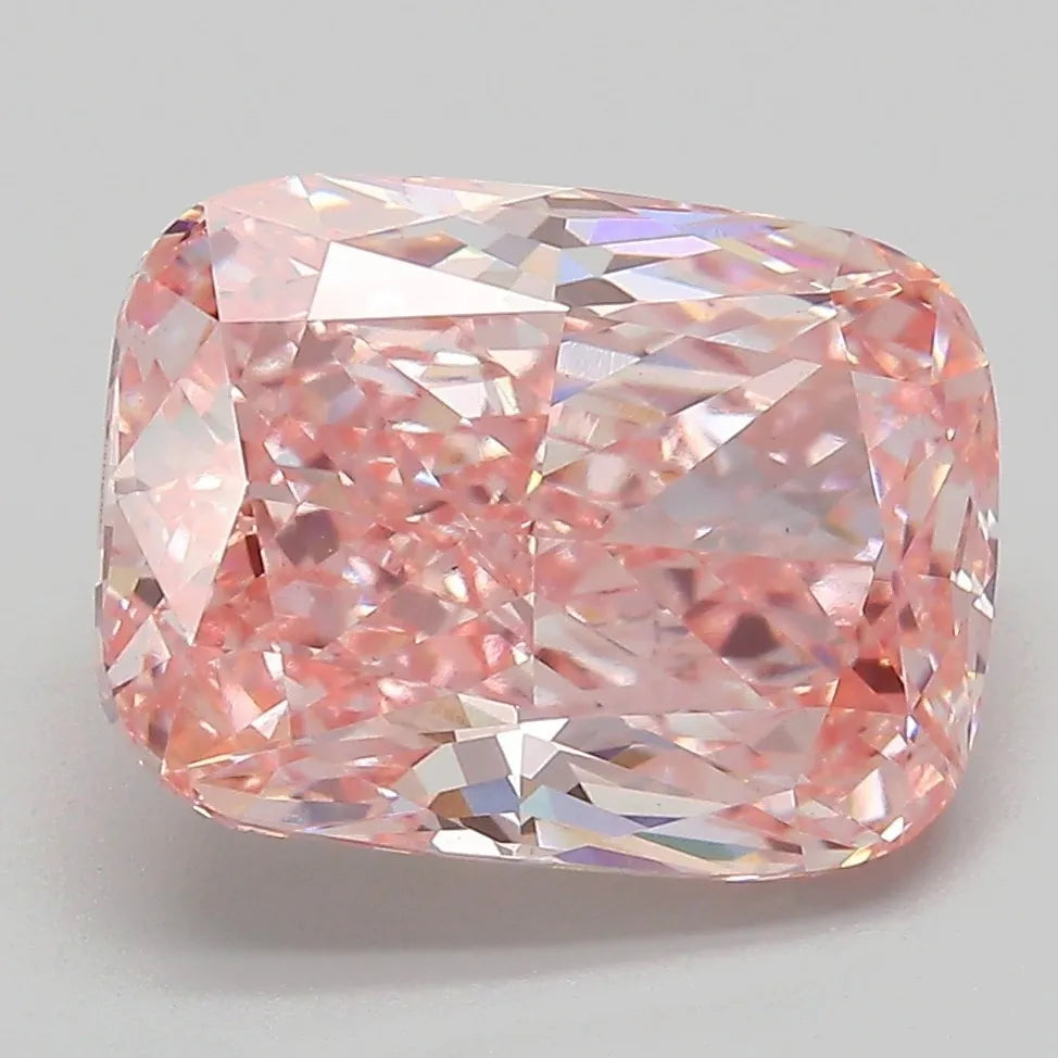 5.10ct Cushion modified Lab Grown Diamond (Colour Fancy Vivid Pink, Clarity VS1, IGI Certified)