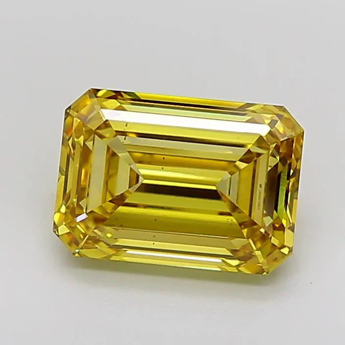 5.12ct Emerald Lab Grown Diamond (Colour Fancy Vivid Yellow, Clarity VS2, IGI Certified)