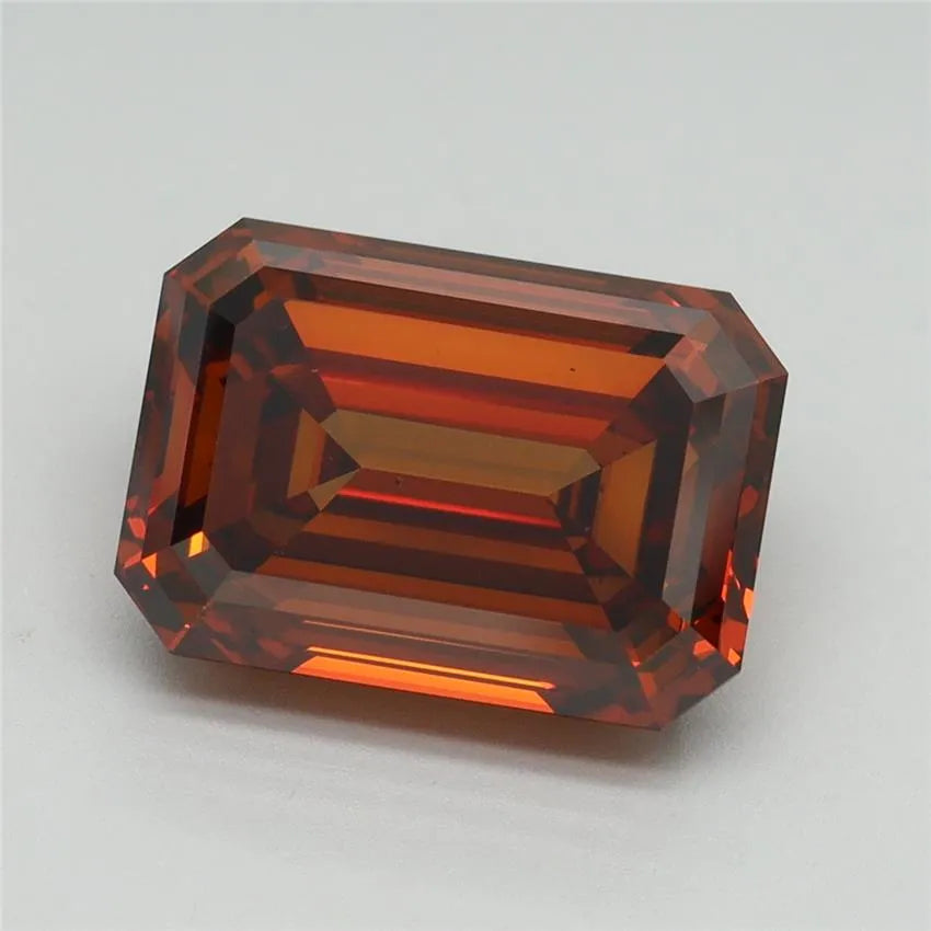 5.15ct Emerald Lab Grown Diamond (Colour Fancy Deep Orange, Clarity VS2, IGI Certified)