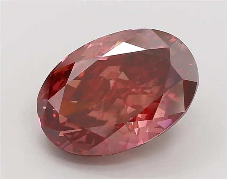 5.38ct Oval Lab Grown Diamond (Colour Fancy Vivid Pink, Clarity VS1, IGI Certified)