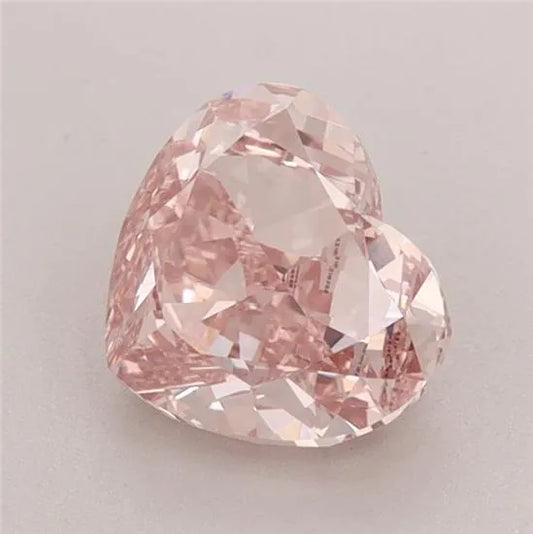 Diamant de laboratoire en forme de cœur de 1,54 ct (couleur rose vif fantaisie, pureté VS1, certifié IGI)