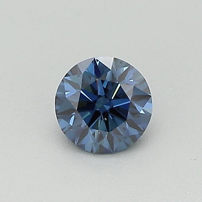 Lab-Grown Round Diamond - 0.3 Carats, Fancy Dark Blue Color, SI1 Clarity - Certified by IGI - Report Number: LG579362620