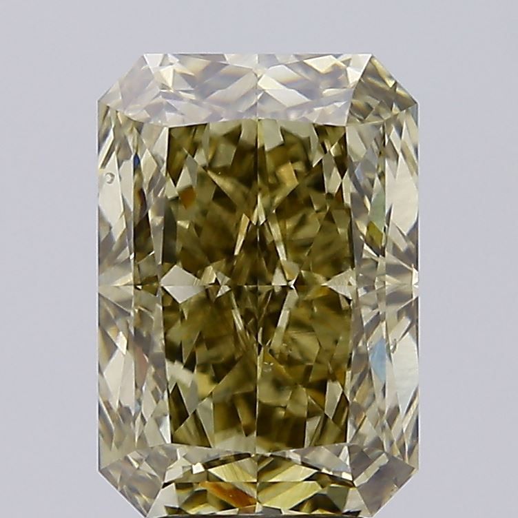 Lab-Grown Radiant Diamond - 5.07 Carats, Fancy Gray Yellow Color, VS1 Clarity - Certified by IGI - Report Number: LG635496258