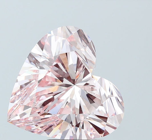 Lab-Grown Heart Diamond - 5.08 Carats, Fancy Intense Pink Color, VS1 Clarity - Certified by IGI - Report Number: LG640454339