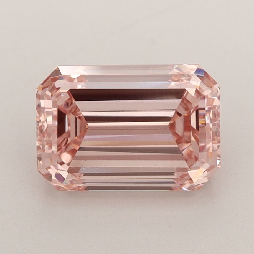 Lab-Grown Emerald Diamond - 2.58 Carats, Fancy Intense Pink Color, VVS2 Clarity - Certified by IGI - Report Number: LG603335472