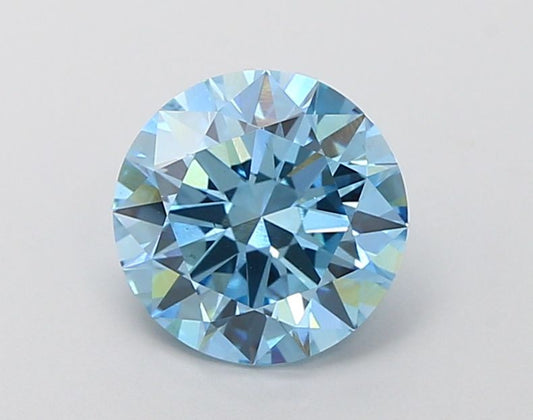 Lab-Grown Round Diamond - 1.97 Carats, Fancy Vivid Blue Color, VS1 Clarity - Certified by IGI - Report Number: LG660422321