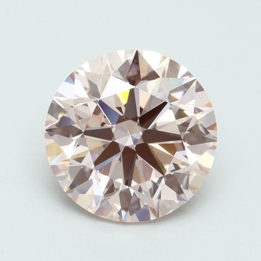 Lab-Grown Round Diamond - 3.08 Carats, Fancy Intense Pink Color, VVS2 Clarity - Certified by IGI - Report Number: LG616408256