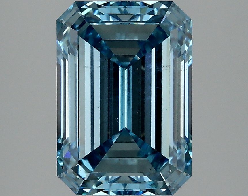 Lab-Grown Emerald Diamond - 2.99 Carats, Fancy Vivid Blue Color, VS2 Clarity - Certified by IGI - Report Number: LG634426832