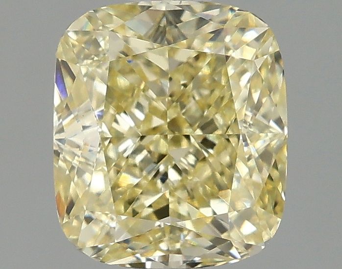 Lab-Grown Cushion Diamond - 1.52 Carats, Fancy Intense Yellow Color, VVS2 Clarity - Certified by IGI - Report Number: LG675599577