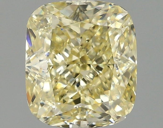 Lab-Grown Cushion Diamond - 1.52 Carats, Fancy Intense Yellow Color, VVS2 Clarity - Certified by IGI - Report Number: LG675599577