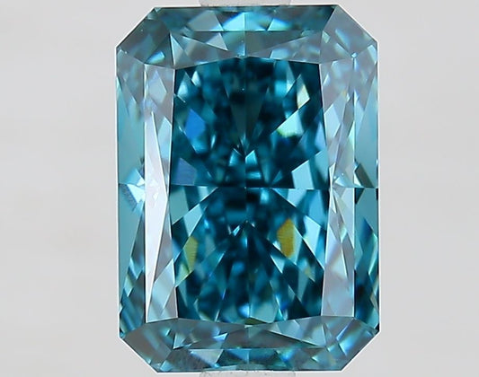 Lab-Grown Radiant Diamond - 2.03 Carats, Fancy Vivid Blue Color, VVS2 Clarity - Certified by IGI - Report Number: LG674515333