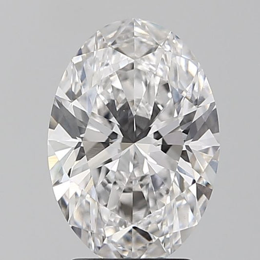 Lab-Grown Oval Diamond - 2.49 Carats, D Color, VVS2 Clarity - Certified by IGI - Report Number: LG661404564