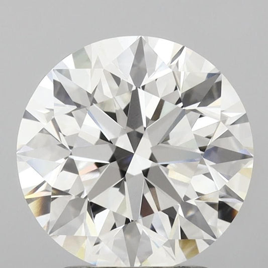 Lab-Grown Round Diamond - 2.5 Carats, F Color, VVS2 Clarity - Certified by IGI - Report Number: LG670486508