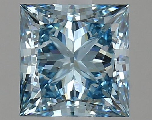 Lab-Grown Princess Diamond - 1.95 Carats, Fancy Vivid Blue Color, VS1 Clarity - Certified by IGI - Report Number: LG633474317