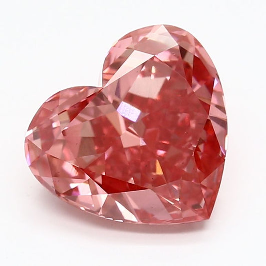 Lab-Grown Heart Diamond - 4.01 Carats, Fancy Vivid Pink Color, VS2 Clarity - Certified by IGI - Report Number: LG650489259