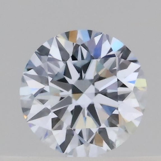 Lab-Grown Round Diamond - 0.3 Carats, Fancy Blue Color, VVS2 Clarity - Certified by IGI - Report Number: LG689573654