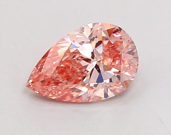 Lab-Grown Pear Diamond - 0.5 Carats, Fancy Intense Pink Color, VS2 Clarity - Certified by IGI - Report Number: LG693538901