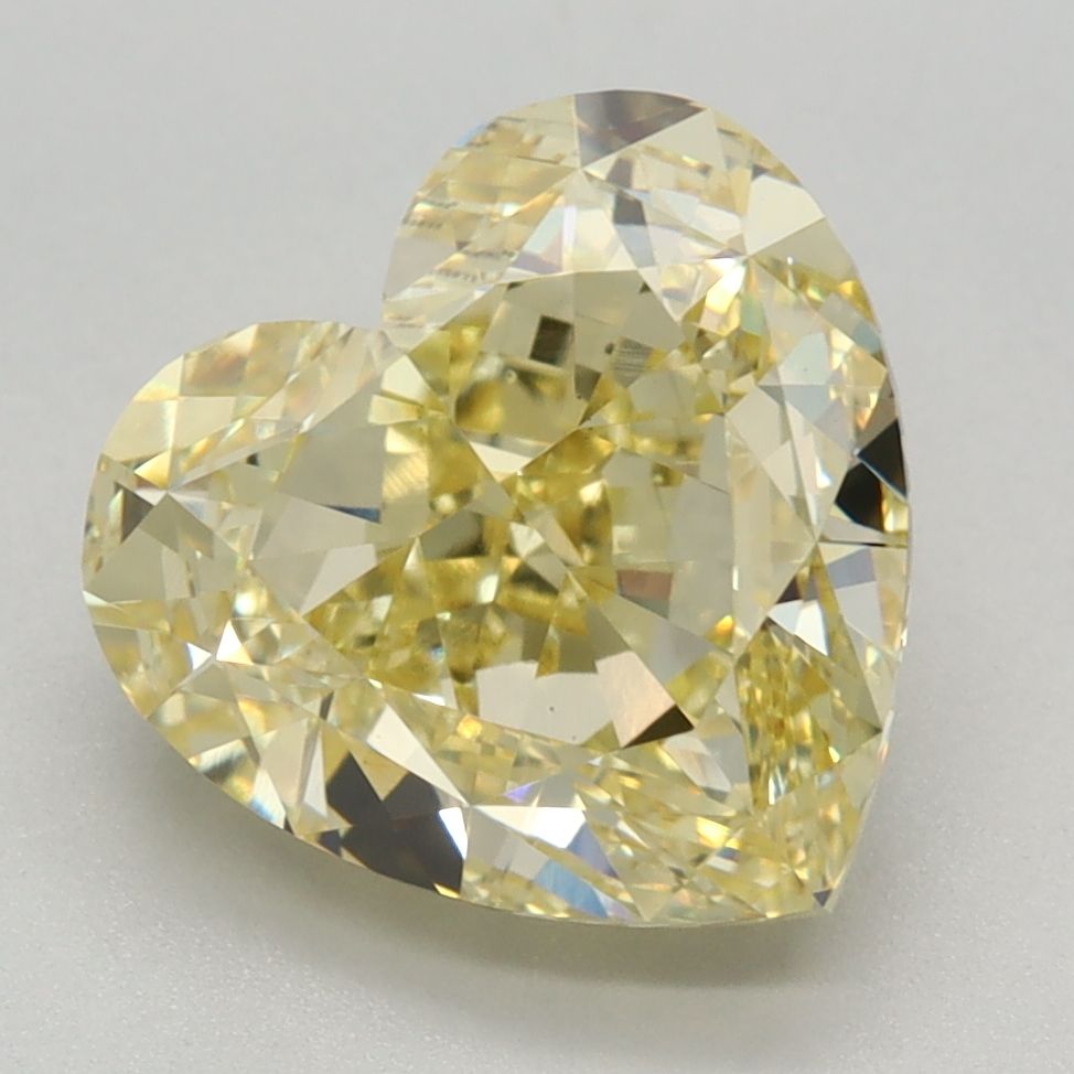 Lab-Grown Heart Diamond - 3.59 Carats, Fancy Intense Yellow Color, VS1 Clarity - Certified by IGI - Report Number: LG674552632