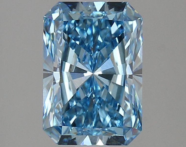 Lab-Grown Radiant Diamond - 2.59 Carats, Fancy Vivid Blue Color, VS1 Clarity - Certified by IGI - Report Number: LG633474334