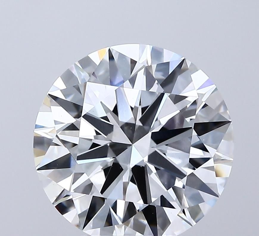 Lab-Grown Round Diamond - 4.01 Carats, E Color, VVS2 Clarity - Certified by IGI - Report Number: LG696591429
