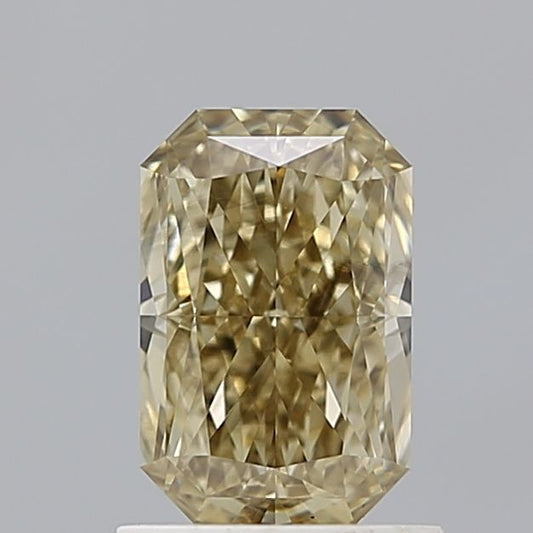 Lab-Grown Radiant Diamond - 1.15 Carats, Fancy Intense Gray Yellow Color, VS1 Clarity - Certified by IGI - Report Number: LG671405644