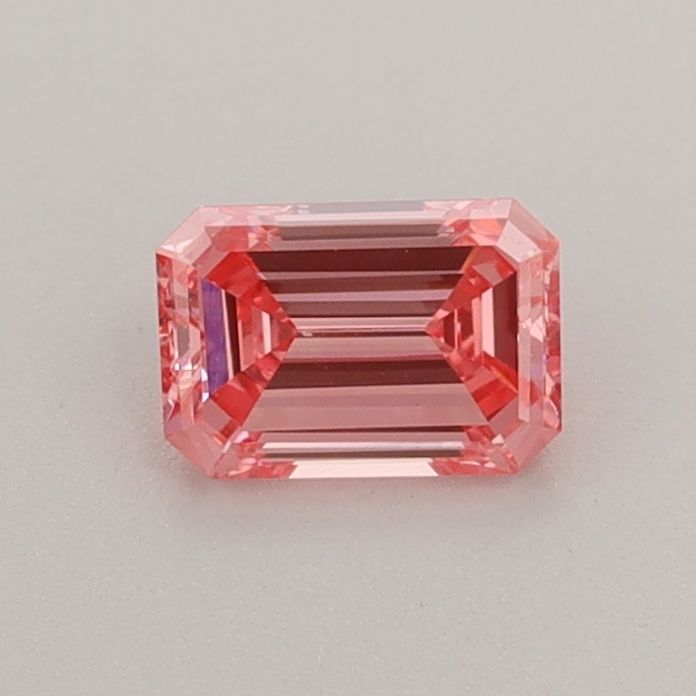 Lab-Grown Emerald Diamond - 0.44 Carats, Fancy Vivid Pink Color, VS1 Clarity - Certified by IGI - Report Number: LG542226932