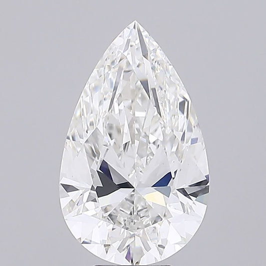 Lab-Grown Pear Diamond - 8.08 Carats, F Color, VVS2 Clarity - Certified by IGI - Report Number: LG640440321