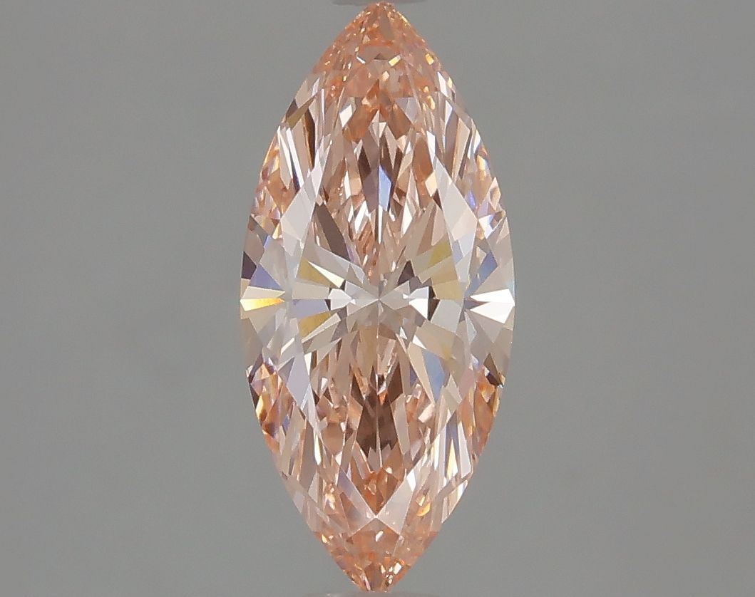 Lab-Grown Marquise Diamond - 1.28 Carats, Fancy Intense Pink Color, VS1 Clarity - Certified by IGI - Report Number: LG617498273
