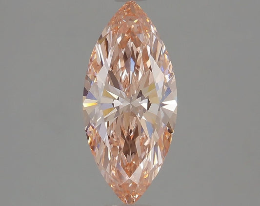 Lab-Grown Marquise Diamond - 1.28 Carats, Fancy Intense Pink Color, VS1 Clarity - Certified by IGI - Report Number: LG617498273
