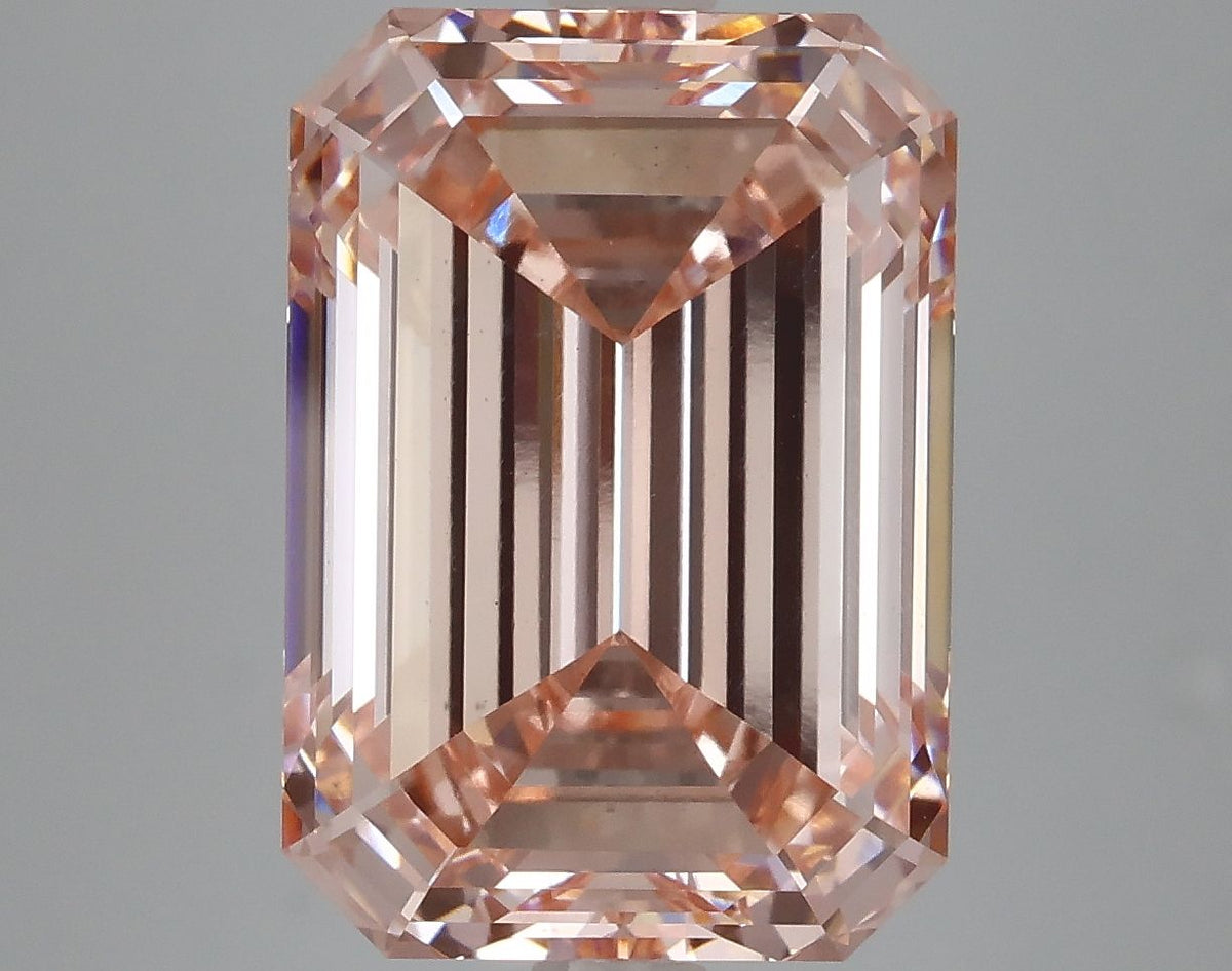 Lab-Grown Emerald Diamond - 8.69 Carats, Fancy Intense Pink Color, VS2 Clarity - Certified by IGI - Report Number: LG627439816