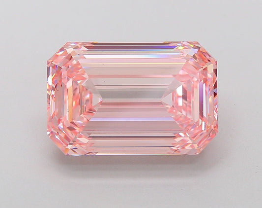 Lab-Grown Emerald Diamond - 4.06 Carats, Fancy Intense Pink Color, VS1 Clarity - Certified by IGI - Report Number: LG647449026