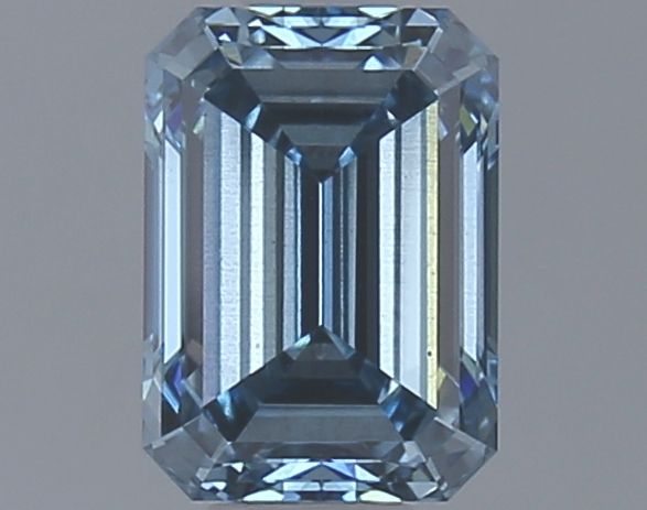Lab-Grown Emerald Diamond - 1.4 Carats, Fancy Vivid Blue Color, SI1 Clarity - Certified by IGI - Report Number: LG626420645