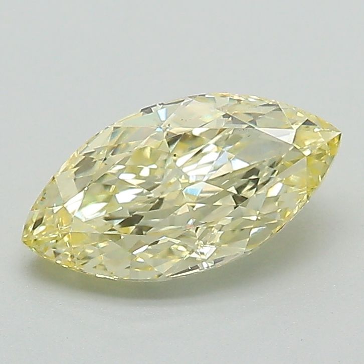 Lab-Grown Marquise Diamond - 1.07 Carats, Fancy Yellow Color, VS2 Clarity - Certified by IGI - Report Number: LG614399868