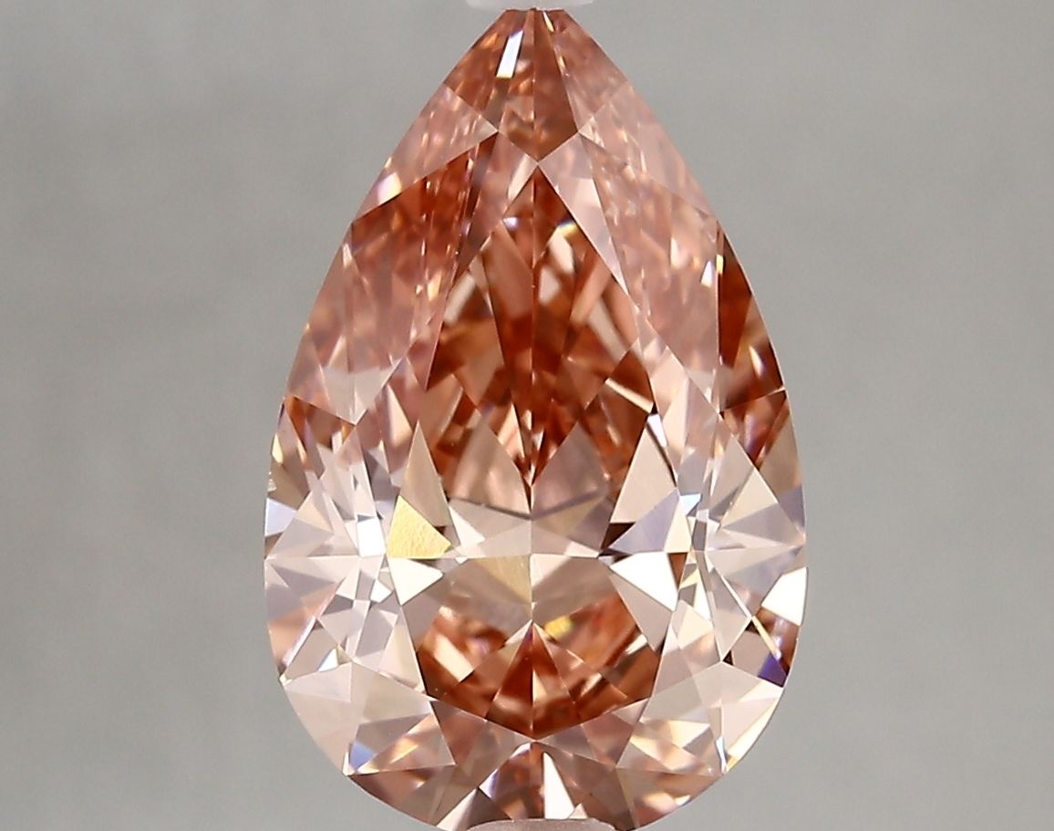 Lab-Grown Pear Diamond - 3.47 Carats, Fancy Vivid Pink Color, VVS2 Clarity - Certified by IGI - Report Number: LG669450219