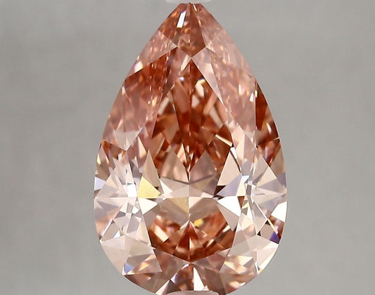 Lab-Grown Pear Diamond - 3.47 Carats, Fancy Vivid Pink Color, VVS2 Clarity - Certified by IGI - Report Number: LG669450219